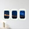 Airplane Windows Night Sky Set Printed Vinyl Decal