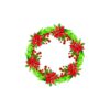 Poinsettia Wreath Large Vinyl Decal/Static Cling - Image 2