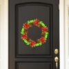 Poinsettia Wreath Large Vinyl Decal/Static Cling