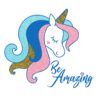 Glitter "Be Amazing" Unicorn Apron - Image 2
