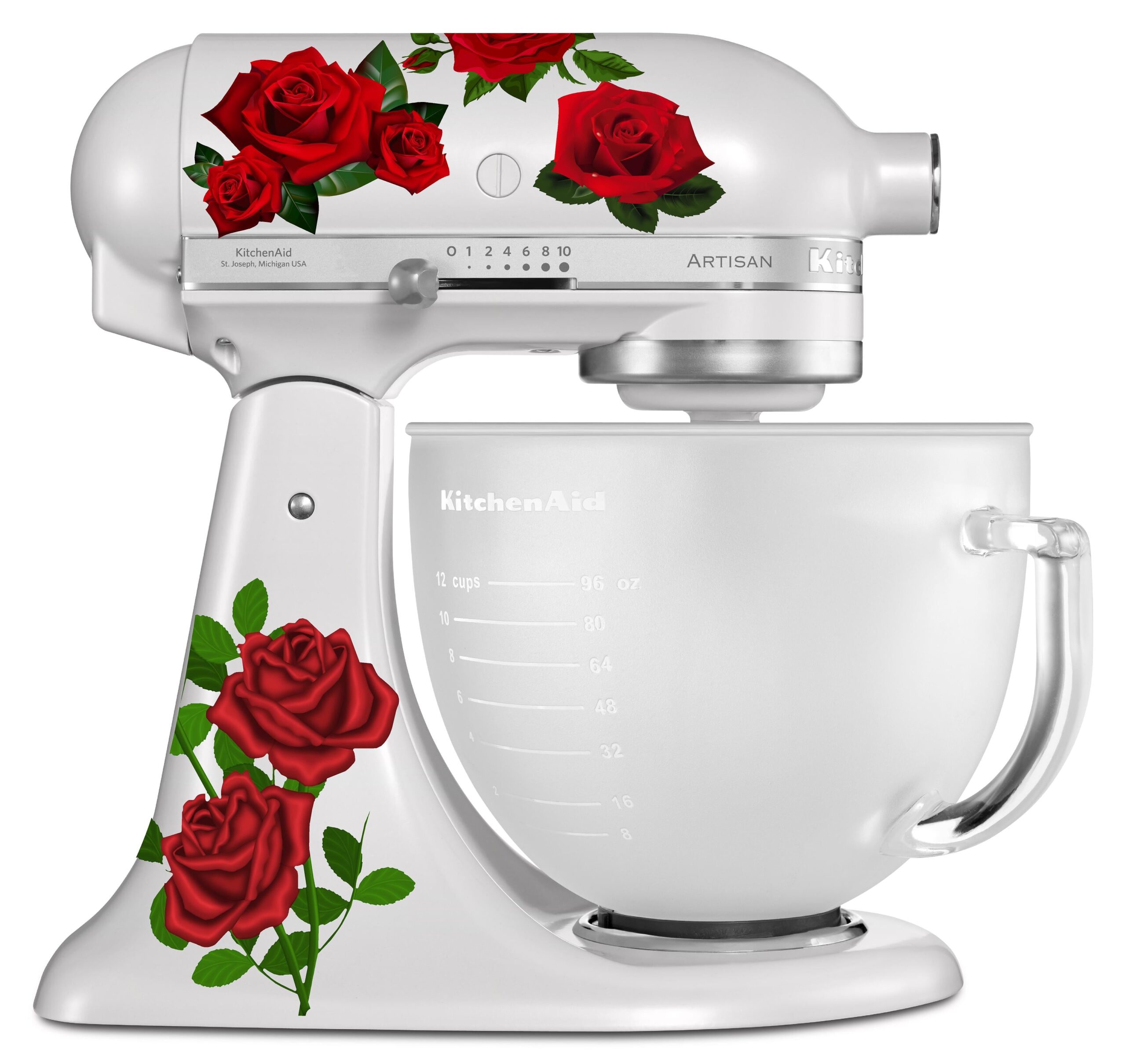 Kitchen Aid Mixer Decals, Pink, Red, Dark Pink, Burgundy, Cream, Buff,  Floral Decals, Kitchen Mixer, Stand Mixer, Rose Stickers, Wildflower 