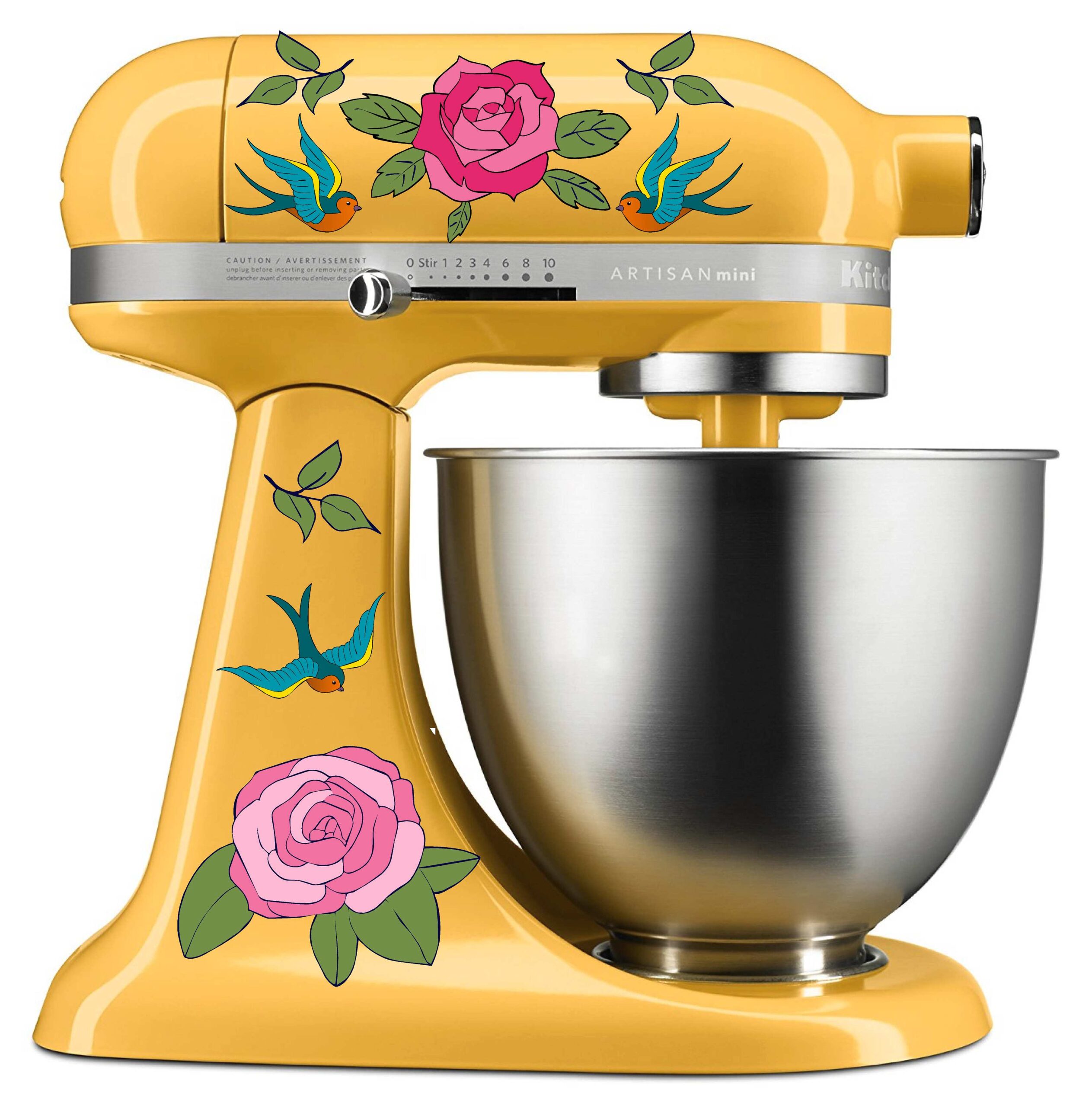Rock and Roll – Tattoo Themed Vinyl Decals for Your Kitchenaid