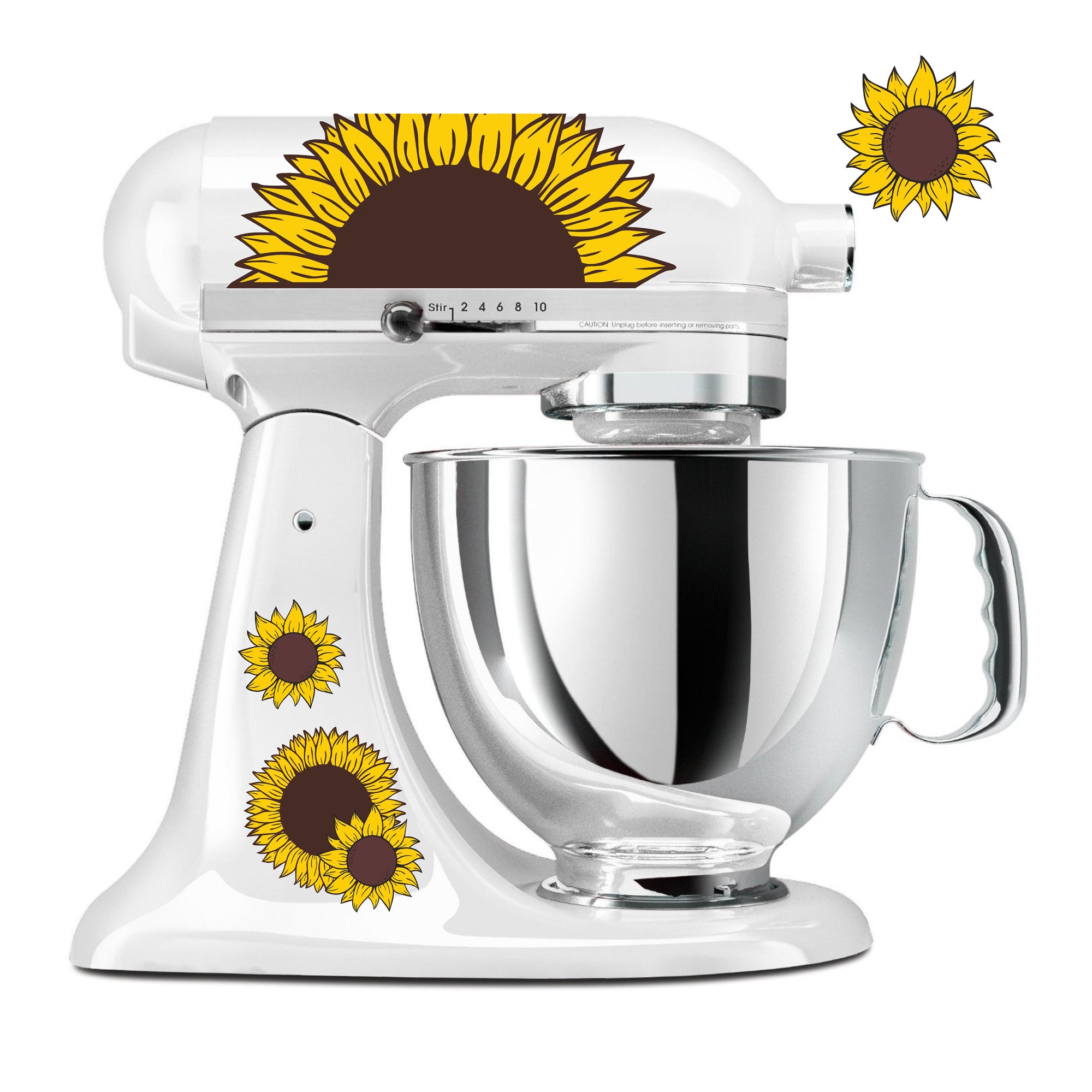 Spinning Sunflower Kitchen Stand Mixer Hub Cover Decoration