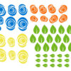 Four Color Flower Decal Set - Image 2