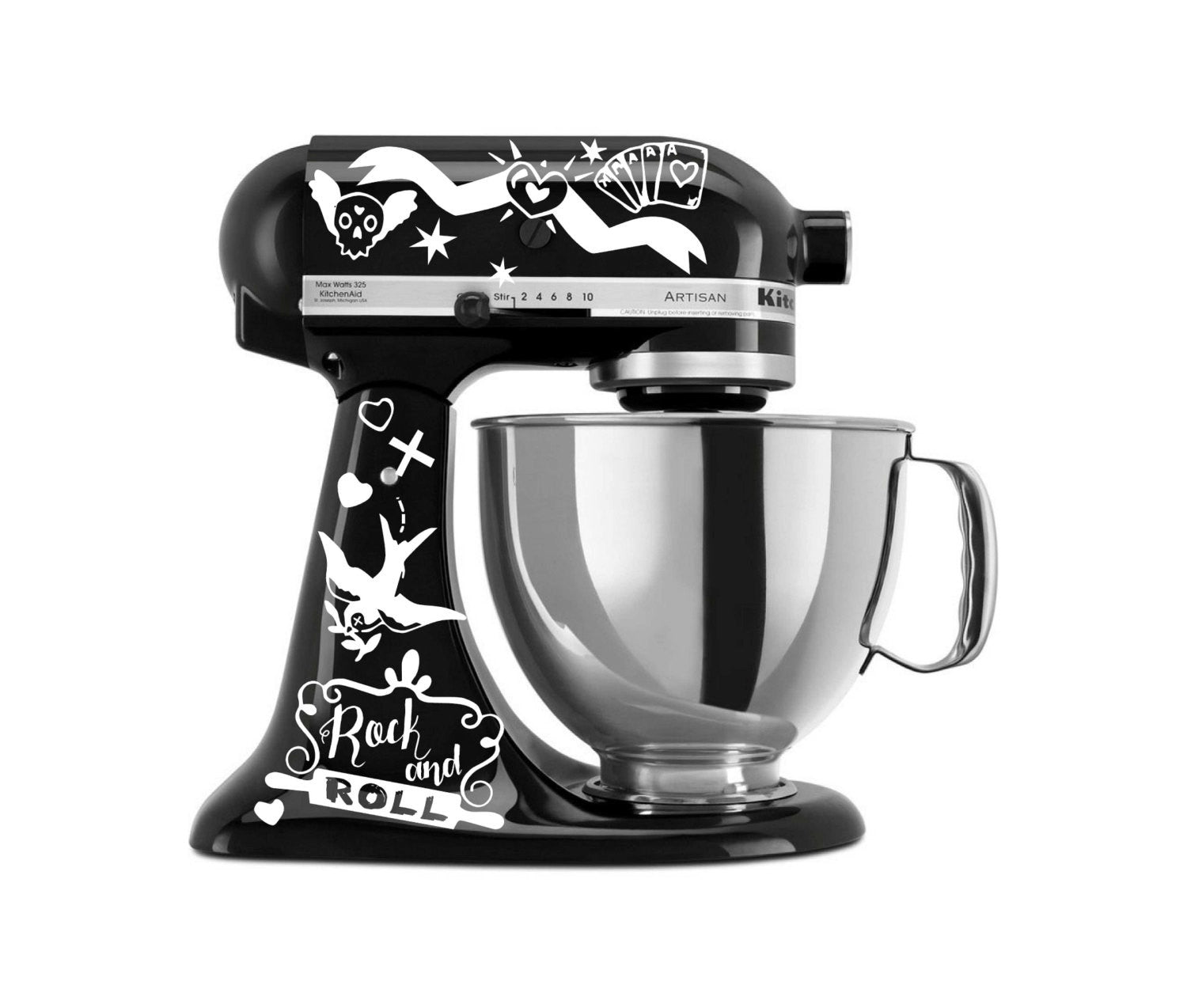 Rock and Roll – Tattoo Themed Vinyl Decals for Your Kitchenaid Mixer and  More! – AZ Vinyl Works