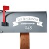 Customizeable Mailbox Artwork - Add Your Name & House Number to this Stylish Vinyl Decal. Tons of Colors Available!