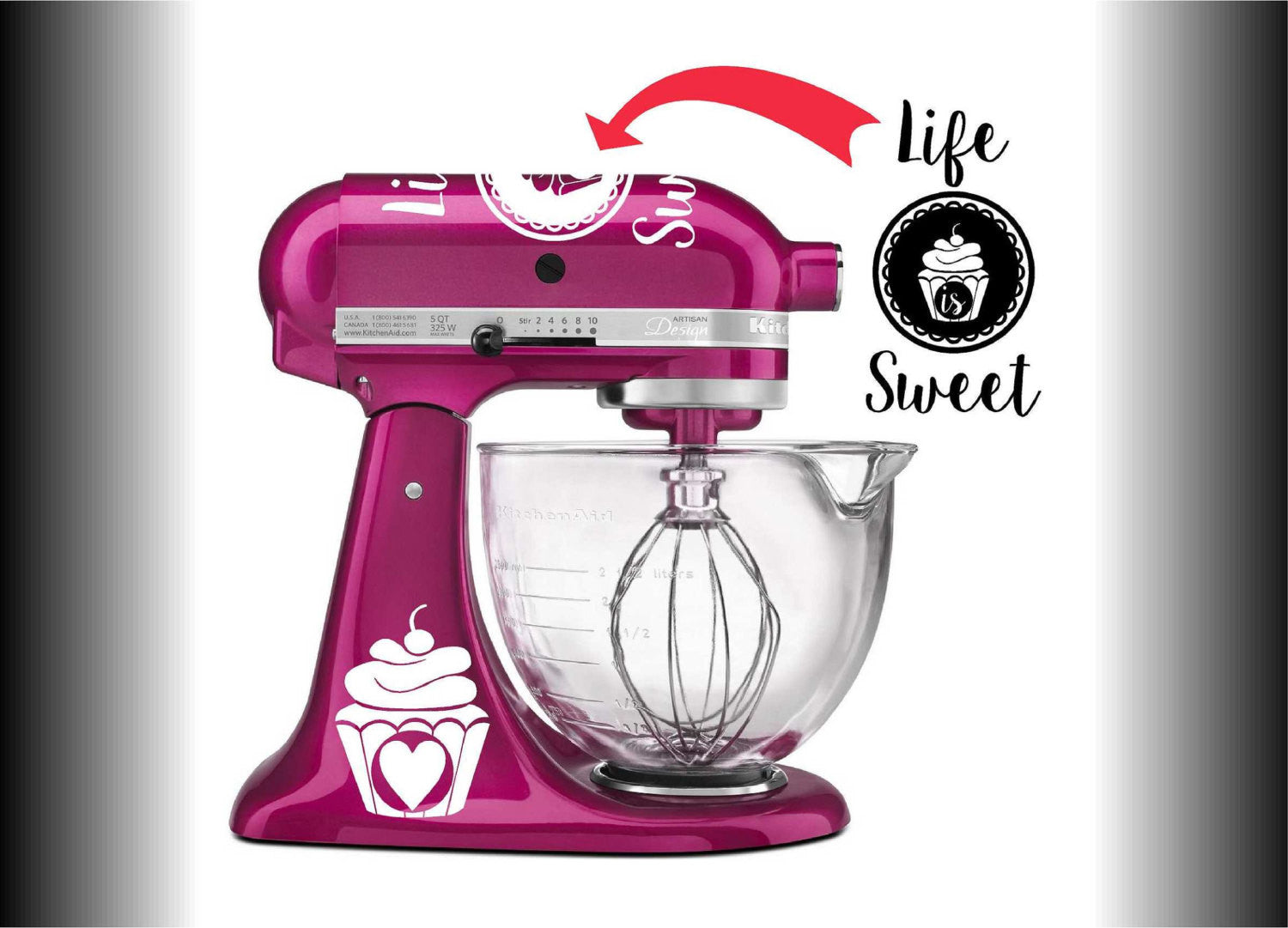 Life Is Sweet Vinyl Decal Set for Kitchenaid Mixers and More! – AZ