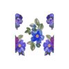 Blue Flower Woman Trash Can Decal Set - Image 2