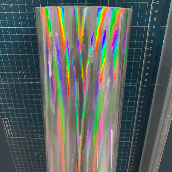 Silver Oil Slick Holographic Foil Fusing Rolls, DIY Hologram Foil Paper