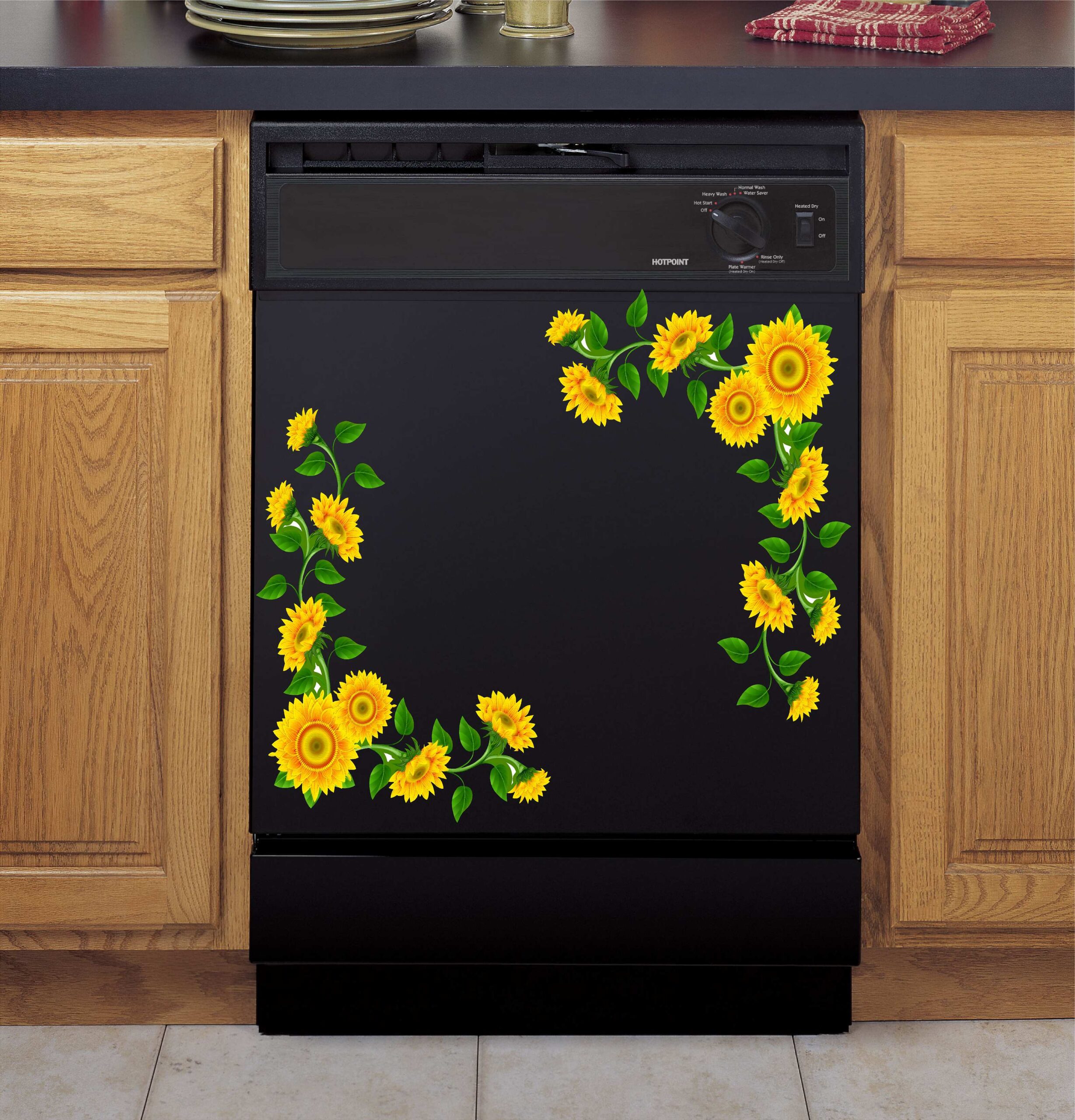 Sunflower Vines Vinyl Decal for Refrigerators, Dishwashers and More! – AZ Vinyl