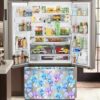 Watercolor Eucalyptus Leaves Refrigerator Wrap - Image 3